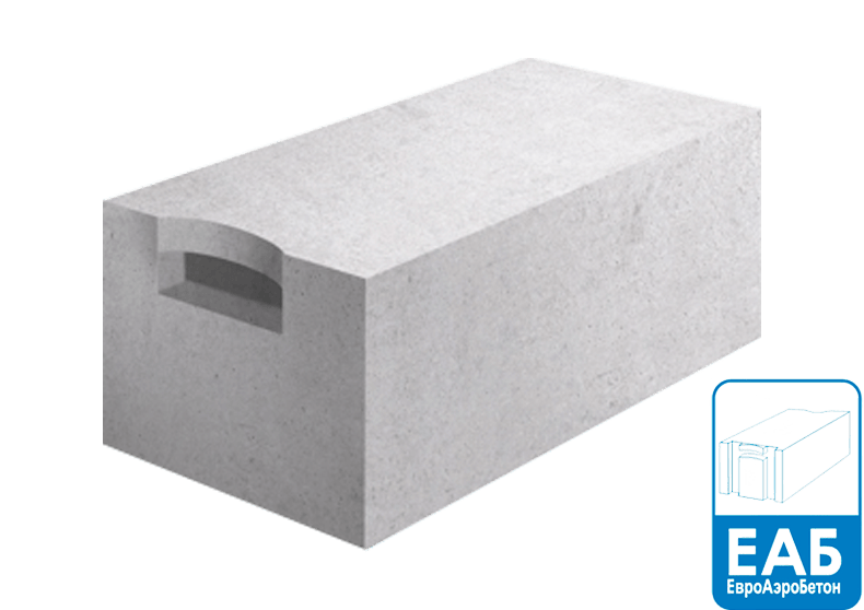 Газобетонные блоки ЕАБ (ЕвроАэроБетон) 625х100х250 мм