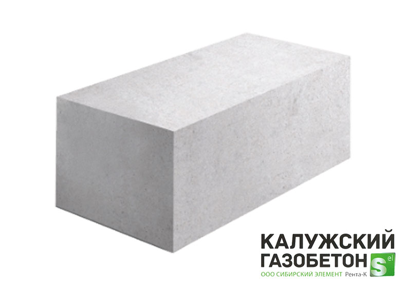 Газобетонный блок стеновой Калужский D400 625х250х200 B2.5
